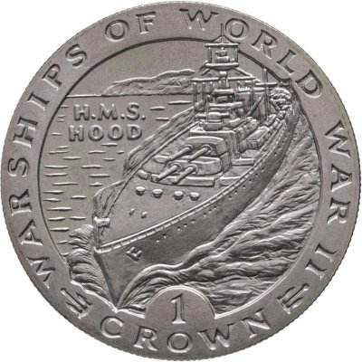 купить Гибралтар 1 крона 1993 "Корабли Второй мировой войны - HMS HOOD"