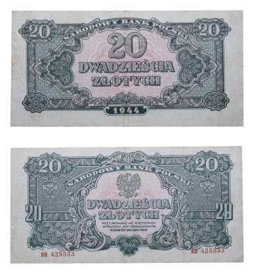 купить Польша 20 злотых 1944