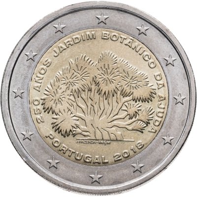 купить Португалия 2 евро (euro) 2018 "250 лет Ботаническому саду в Ажуде"