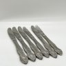 Купить Набор из 6-ти столовых ножей, украшенных флоральным декором, нержавеющая сталь, Павловский завод художественных металлоизделий им. С.М. Кирова, СССР, 1973-1991 гг.
