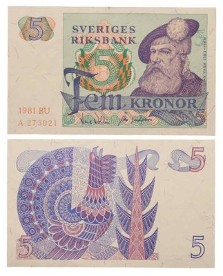 купить Швеция 5 крон 1981 года (Pick 51d)