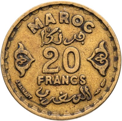 купить Марокко 20 франков (francs) 1952