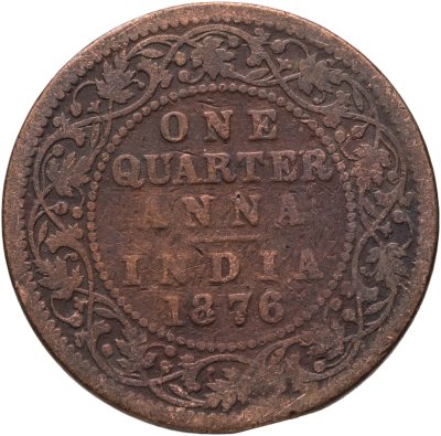 купить Британская Индия 1/4 анны (anna) 1876