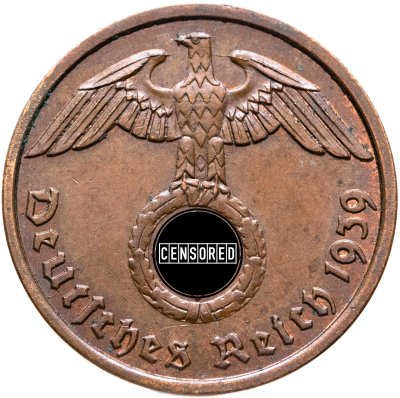 купить Германия, Третий рейх 2 рейхспфеннига (reichspfennig) 1939 А