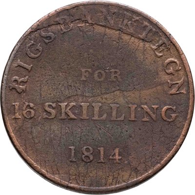 купить Дания 16 скиллингов 1814