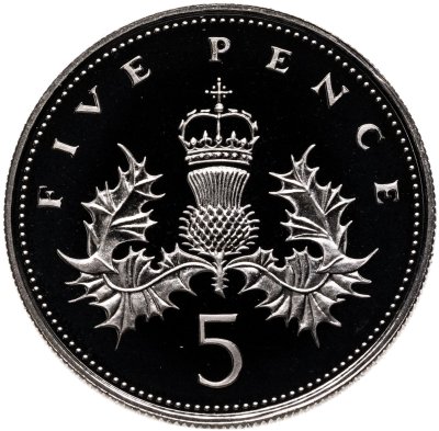 купить Великобритания 5 пенсов (pence) 1986
