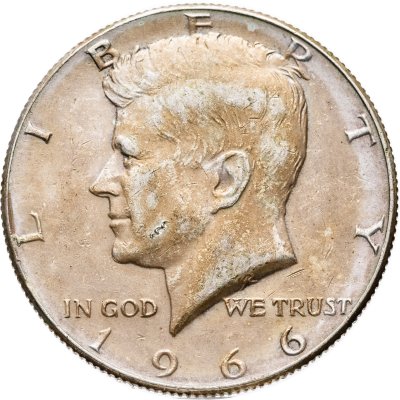 купить США 50 центов (1/2 доллара, half dollar) 1966 Kennedy Half Dollar (Кеннеди)