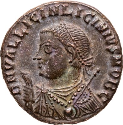 купить Римская империя, Лициний II, 317-324 годы, Нуммий. (Родное Серебрение)