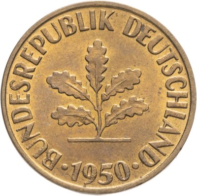 купить Германия (ФРГ) 10 пфеннигов 1950 "G"