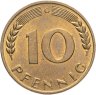 Купить Германия (ФРГ) 10 пфеннигов 1950 "G"
