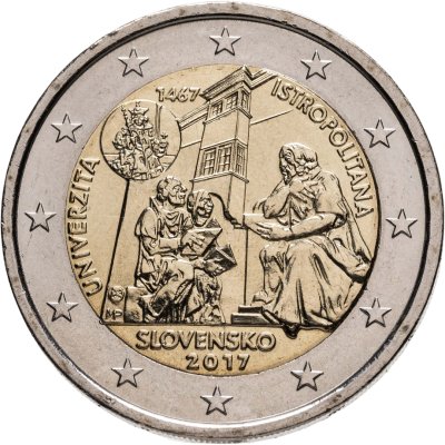 купить Словакия 2 евро (euro) 2017 550 лет Истрополитанской академии