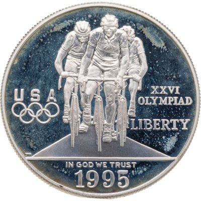 купить США 1 доллар (dollar) 1995 "XXVI летние Олимпийские Игры, Атланта 1996 - Велоспорт"