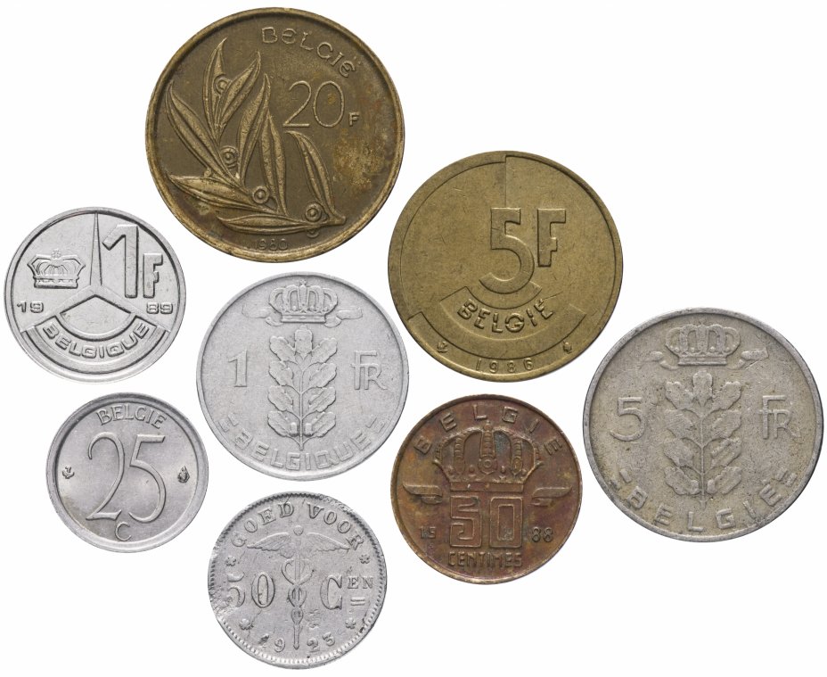 купить Бельгия набор монет 1951-1993 (8 штук)