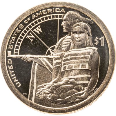 купить США 1 доллар (dollar) 2014 S "Коренные Американцы - Гостеприимство индейцев", знак монетного двора: "S" - Сан-Франциско