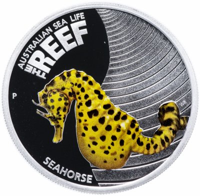 купить Австралия 50 центов (cents) 2010 "Австралийские рифы: Морской конек" в футляре, с сертификатом