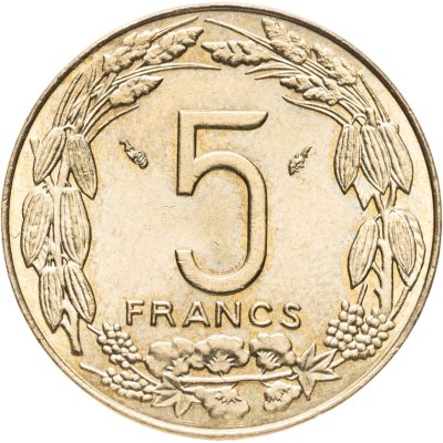 купить Центральная Африка (BEAC) 5 франков (francs) 1982