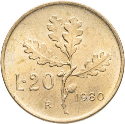 купить Италия 20 лир (lire) 1980