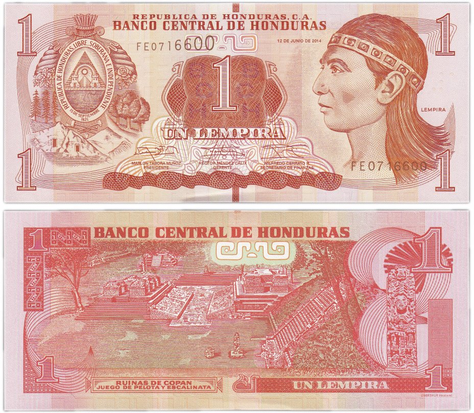 купить Гондурас 1 лемпира 2014 (Pick 96b)