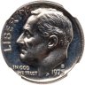 Купить США 1 дайм (10 центов, one dime) 1975 S "Roosevelt Dime" в слабе DNC PF69