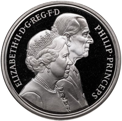 купить Великобритания 5 фунтов 1997 "Золотая свадьба Королевы"