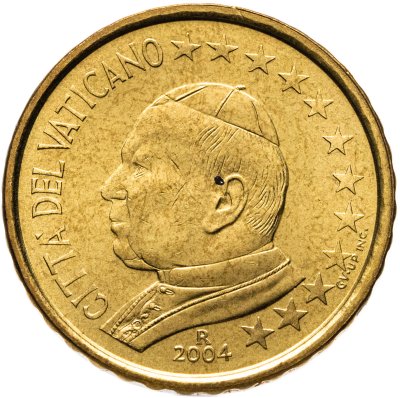 купить Ватикан 10 центов (cents) 2004 "Портрет Папы Иоана Павла II"