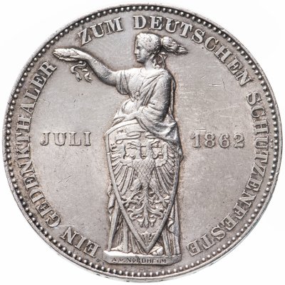 купить Германия (Франкфурт) 1 талер 1862 Немецкий фестиваль стрельбы