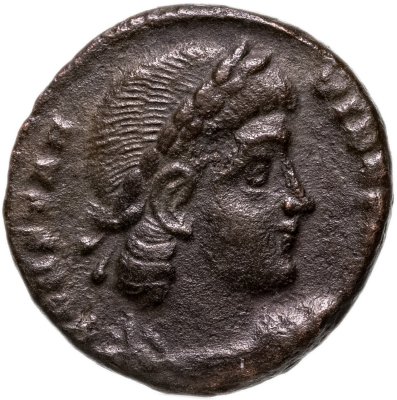 купить Римская империя, Констанций II, 330–348 гг, [нуммий: два воина стоят лицом друг к другу, между ними два штандарта]