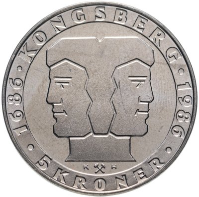 купить Норвегия 5 крон 1986 "300 лет монетному двору"