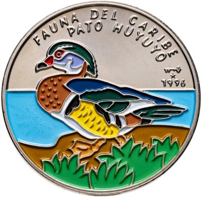 купить Куба 1 песо (peso) 1996 Карибская фауна - Каролинская утка