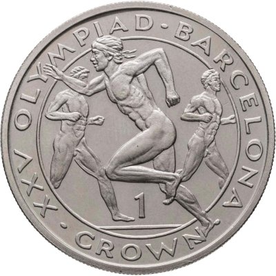 купить Гибралтар 1 крона (crown) 1991 XXV Летние Олимпийские игры, Барселона 1992 - Бег