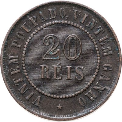 купить Бразилия 20 реалов (рейс, reis) 1889