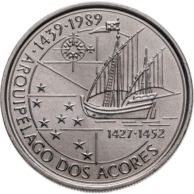 купить Португалия 100 эскудо (escudos) 1989 Золотой век открытий - Открытие Азорских островов