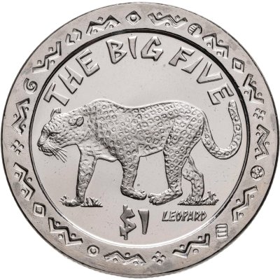 купить Сьерра-Леоне 1 доллар (dollar) 2001 "Большая африканская пятёрка - Леопард"