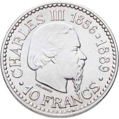 купить Монако 10 франков (francs) 1966 "110 лет вступлению на престол Карла III"