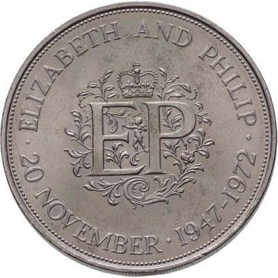 купить Великобритания 25 пенсов (pence) 1972 "Королевская серебряная свадьба"