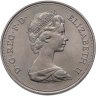 Купить Великобритания 25 пенсов (pence) 1972 "Королевская серебряная свадьба"