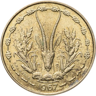 купить Западная Африка (BCEAO) 10 франков (francs) 1967
