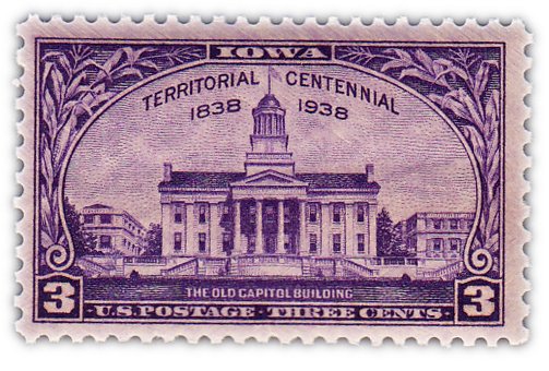 купить США 3 цента 1938 "100-летие территории Айова"