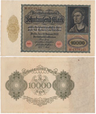 купить Германия 10000 марок 1922 год (Pick 71)