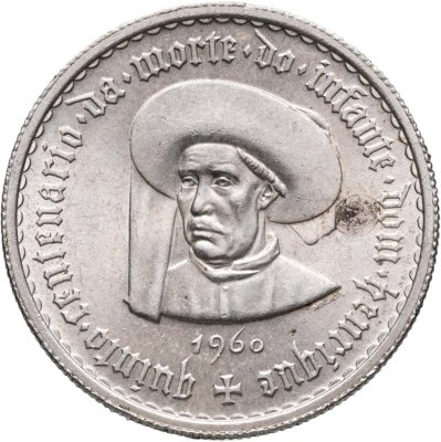 купить Португалия 5 эскудо (escudos) 1960 "500 лет со дня смерти принца Генриха Мореплавателя"