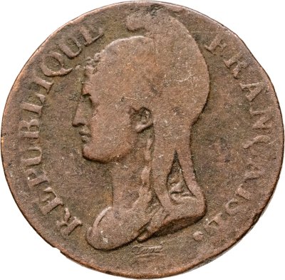 купить Франция 5 сантимов 1795-1796, 4 год республиканского календаря