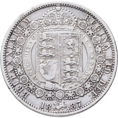 купить Великобритания 1/2 кроны 1887