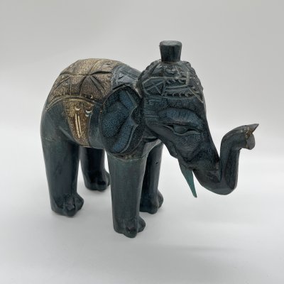 купить Статуэтка "Индийский слон" с резным декором, дерево, резьба, Индонезия, 1990-2010 гг.