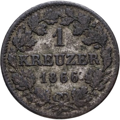 купить Бавария (Германия) 1 крейцер 1866