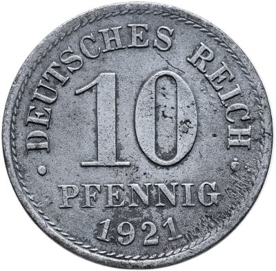 купить Германия 10 пфеннигов (pfennig) 1921
