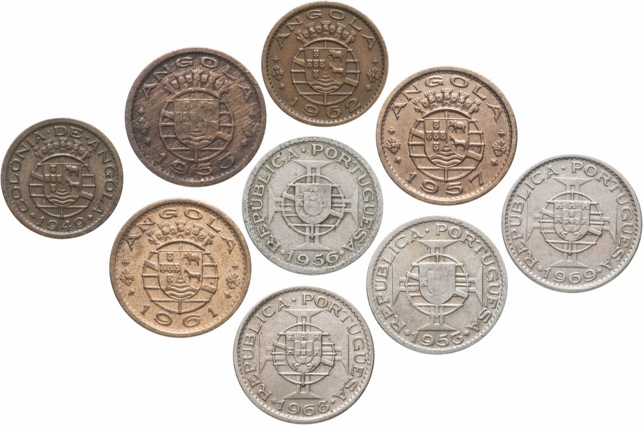 купить Ангола набор из 9 монет 1949-1969