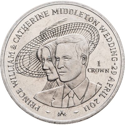 купить Остров Мэн 1 крона (crown) 2011 "Свадьба Принца Уильяма и Кэтрин Миддлтон"
