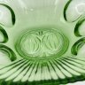 Купить Вазочка (конфетница) зеленого оттенка с фигурными краями, стекло, СССР, 1970-1990 гг.