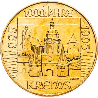 купить Австрия 20 шиллингов 1995 1000 лет городу Кремс