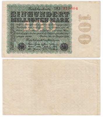 купить Германия 100000000 (100 миллионов) марок 1923